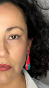 earrings red jade